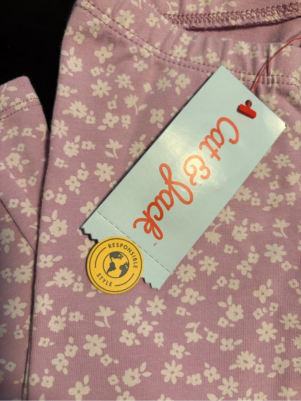 Cat & Jack Purple Floral Leggings